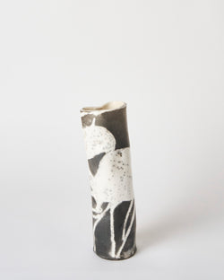 Lia Klugman — 'Naked and Raku Cylinder #10' Sculptural Vessel, 2024