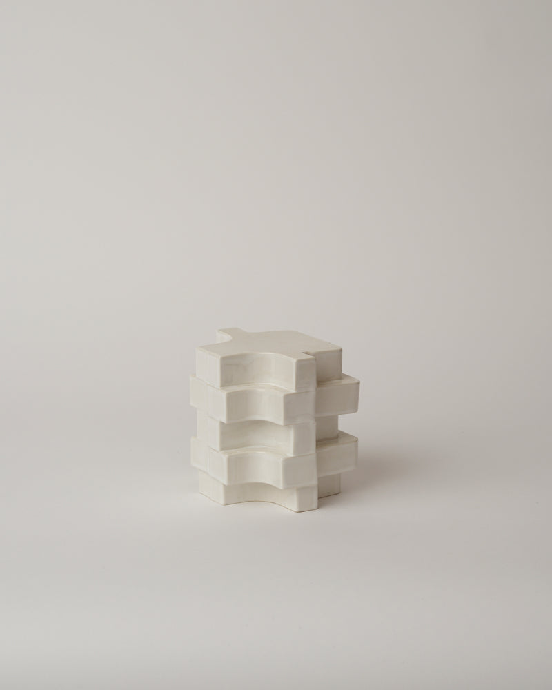 Ella Reweti — 'Observation City #4' Sculpture in White Gloss