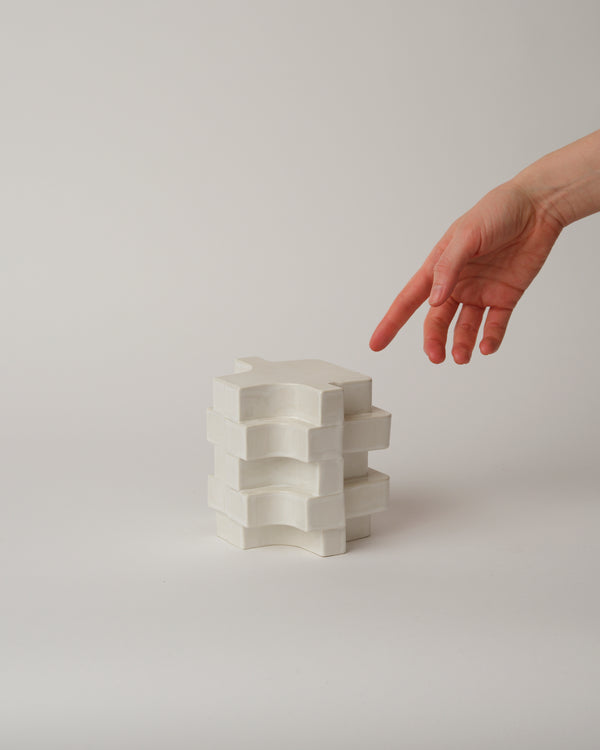 Ella Reweti — 'Observation City #4' Sculpture in White Gloss