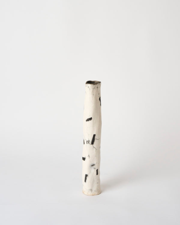 Lia Klugman — 'Naked and Raku Cylinder #14' Sculptural Vessel, 2024