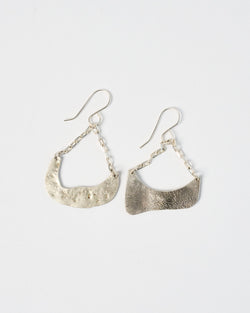Celia Dottore — 'Meld Crescent' Earrings in Silver