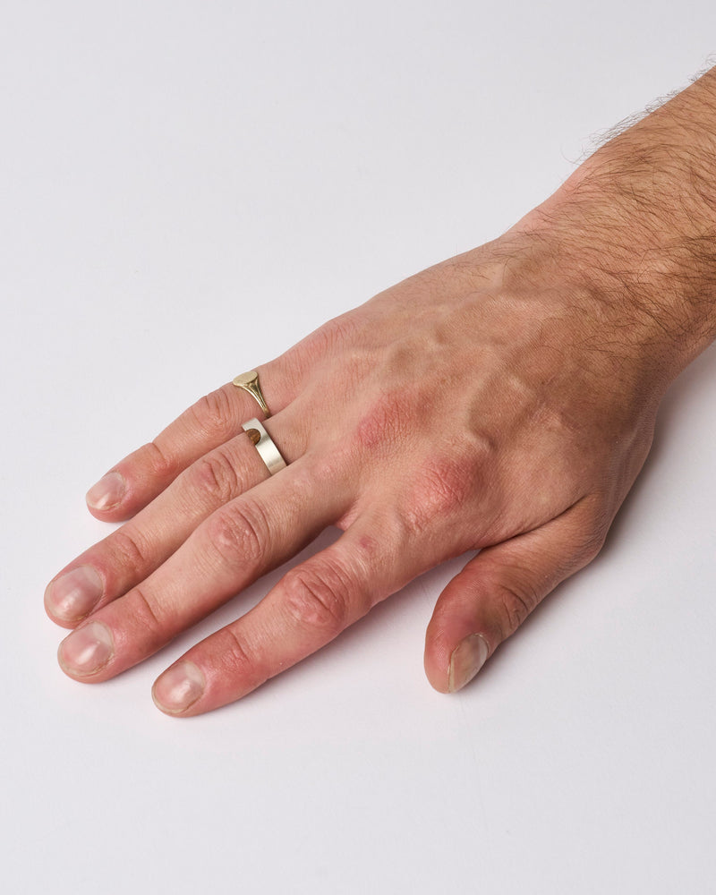 Brendon Collins — 'Eclipses' Ring in Acacia Raspberry Jam and Silver