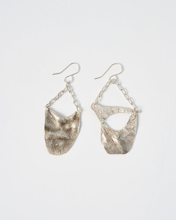 Celia Dottore — 'Meld Lunar' Earrings in Silver
