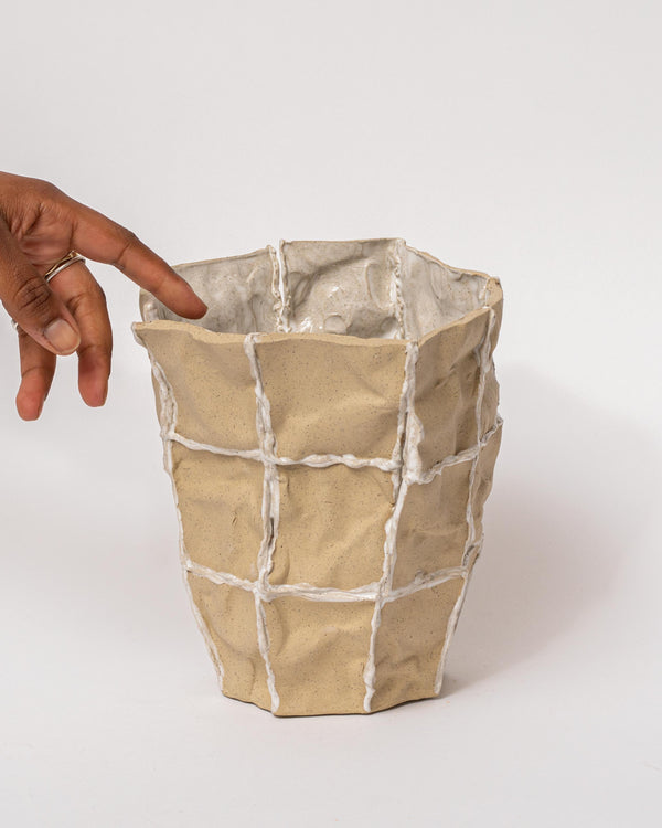 Lucy Tolan — Split Seam Tile Vessel in Beige