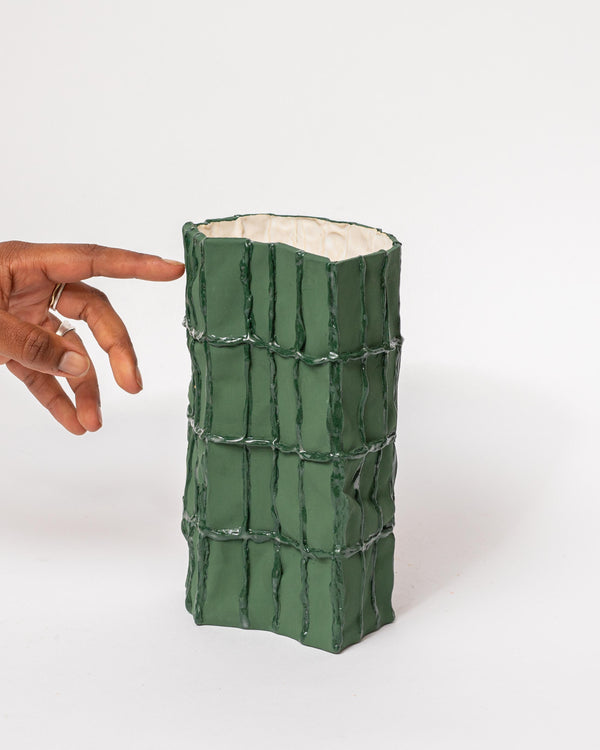 Lucy Tolan — Tile Vessel in Moss Green