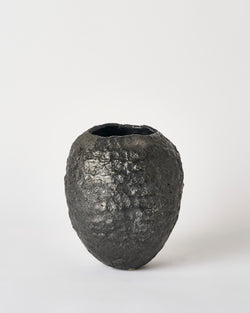 Jill Symes — 'Blackware Oval Upright' Sculptural Vessel, 2024