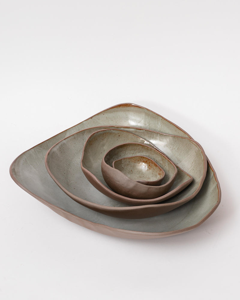 Tracy Muirhead —  Small 'Pebble Bowl' in Muted Grey Burnt Earth