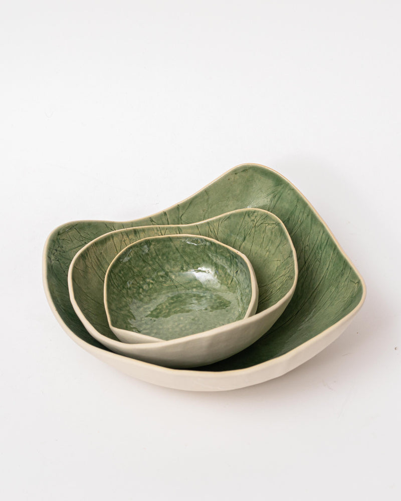 Tracy Muirhead —  Large 'Pebble Bowl' in Green