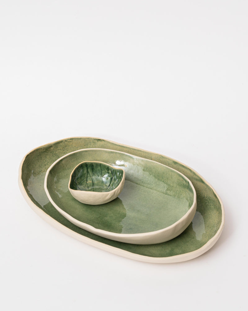 Tracy Muirhead — 'Medium Oval Serving Dish' in Green