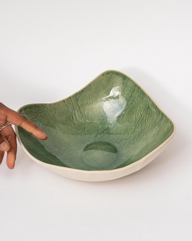 Tracy Muirhead —  Large 'Pebble Bowl' in Green
