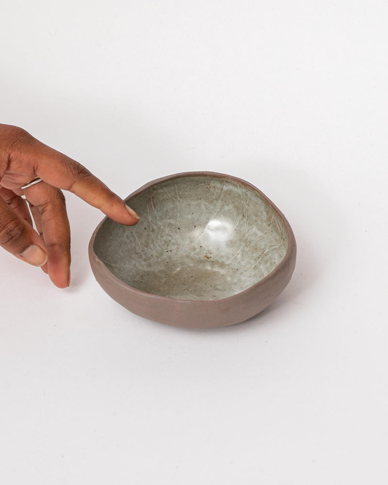 Tracy Muirhead —  Small 'Pebble Bowl' in Muted Grey Burnt Earth