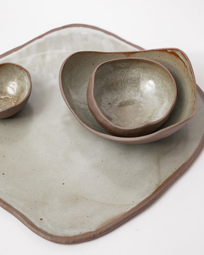 Tracy Muirhead —  Extra Large 'Flat Platter' in Muted Grey