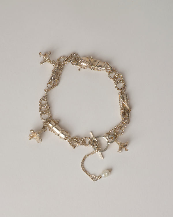 Bobby Corica — 'Fiorella' Silver Bracelet, with Pearl