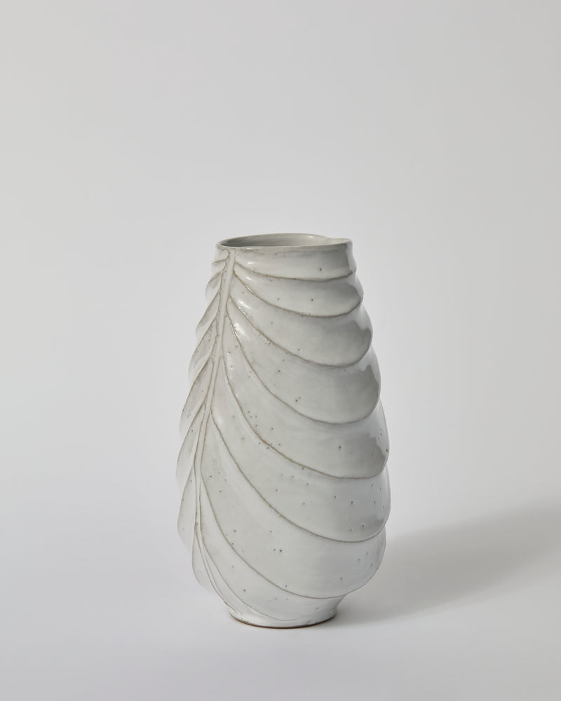 Terunobu Hirata — Faceted White Wave Vase
