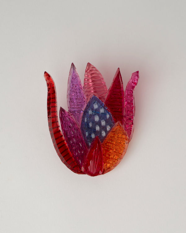 Kath Inglis  — 'Protea - Pink, Red, Purple' Brooch