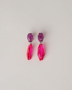 Kath Inglis  — 'Rock Stud - Pink on Pink' Drop Earrings