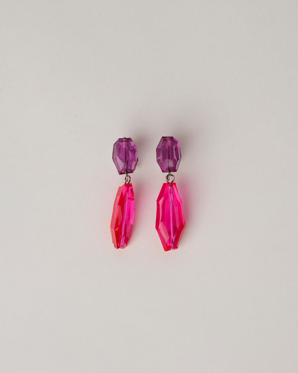 Kath Inglis  — 'Rock Stud - Pink on Pink' Drop Earrings