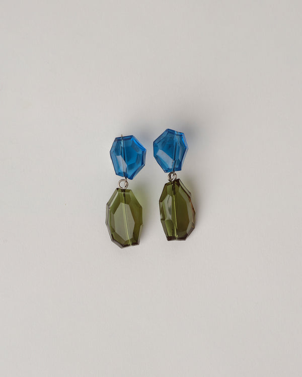 Kath Inglis  — 'Rock Stud - Windex on Green' Drop Earrings