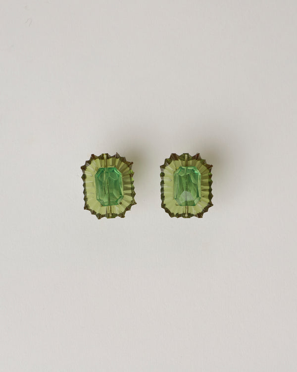 Kath Inglis  — 'Gem Studs - Green and Green' Earrings