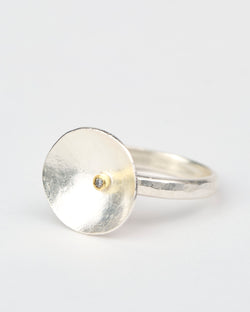 Shimara Carlow — 'Lunar' Ring with Diamond