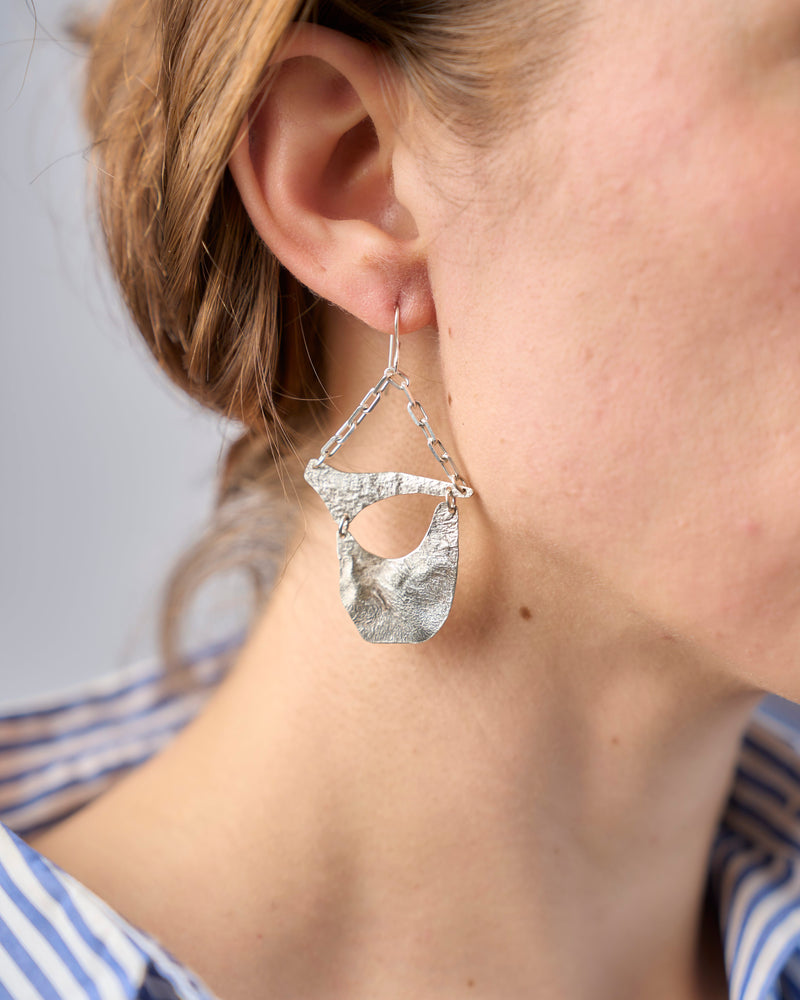 Celia Dottore — 'Meld Lunar' Earrings in Silver