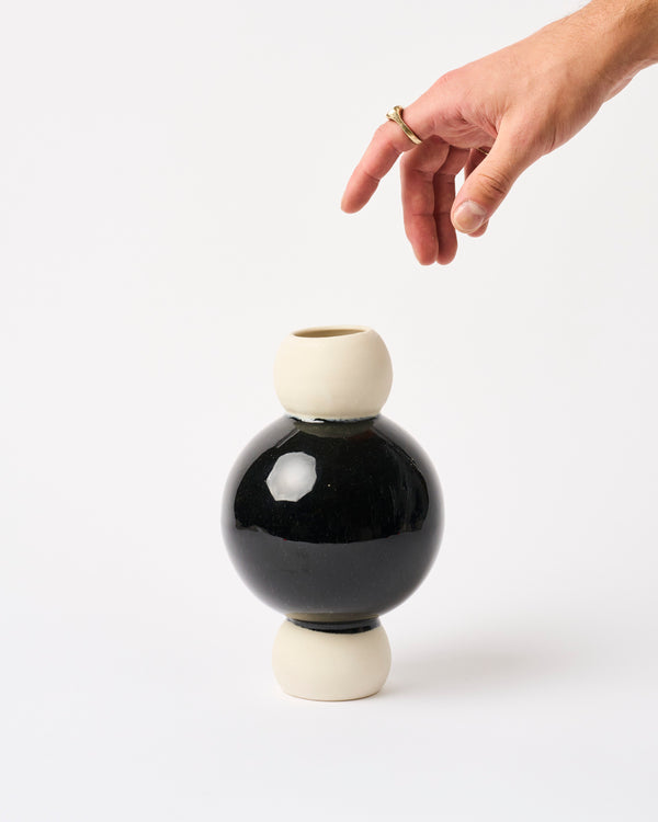 Christopher Plumridge  —  'Sphere' Vase in Black and White