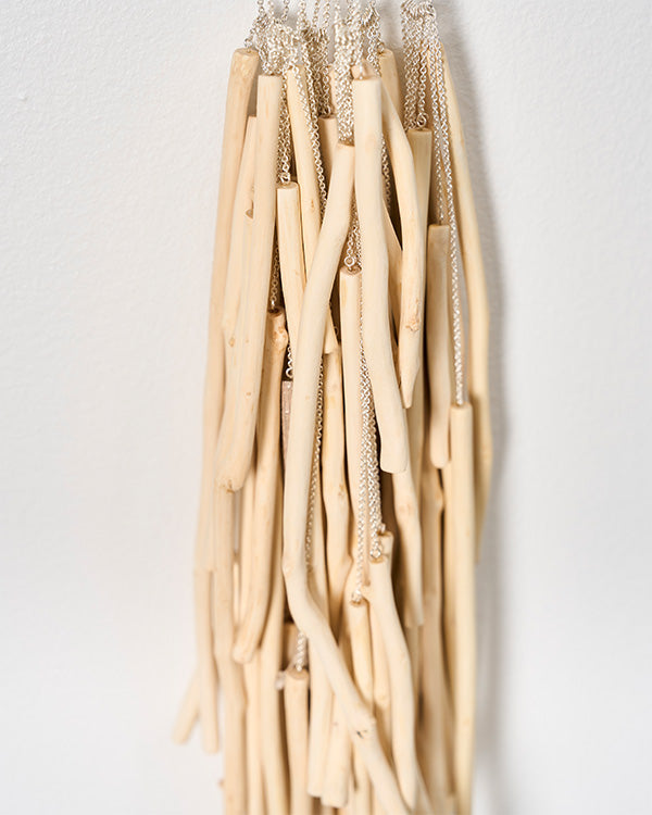 Sarah Lockey – 'A Brushing of Branches' Series, Necklace with Silver Branch, 2024