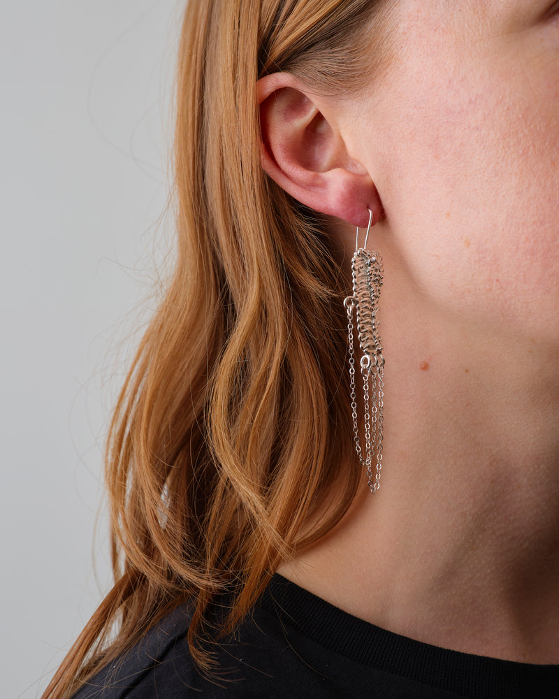 Sophie Quinn  — 'Tethered Chain #2' Earrings in Sterling Silver