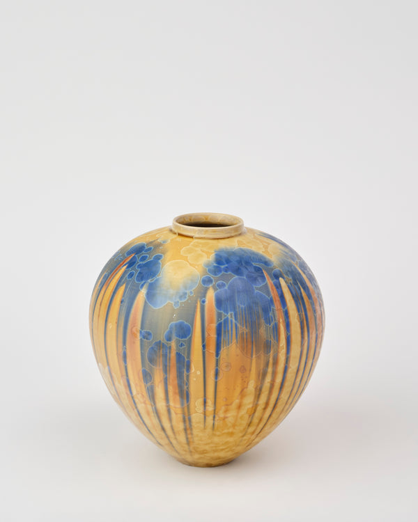 Ted Secombe — Medium Crystalline Glaze Pot, in Sand & Sea