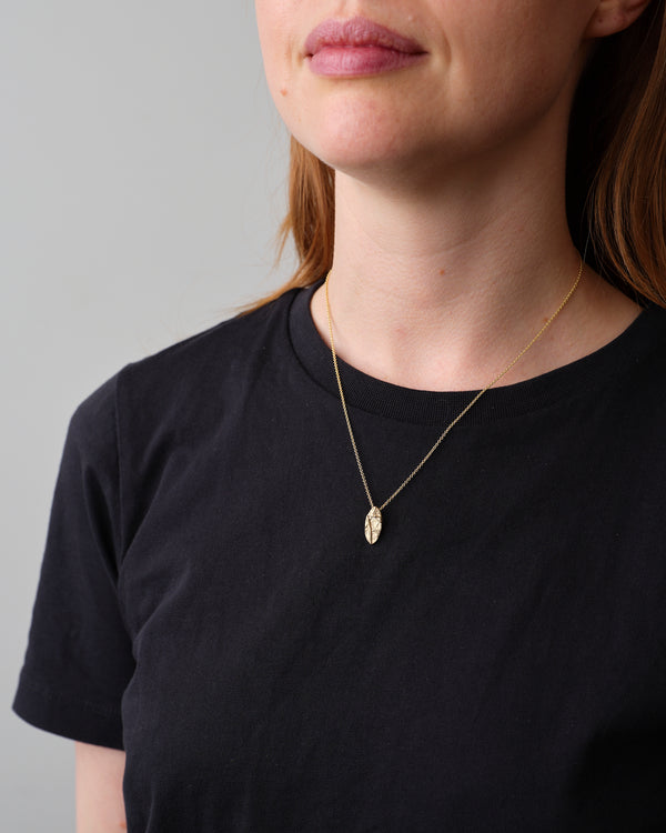 ZIPEI — 'Written in Leaf' Necklace in Gold