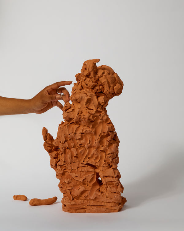 James Lemon — 'Terracotta Dog' Sculpture, 2024