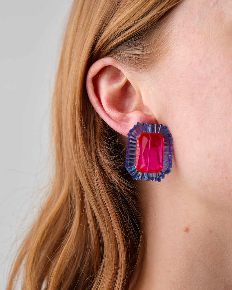 Kath Inglis  — 'Mega Gem Studs - Windex and Pink' Earrings