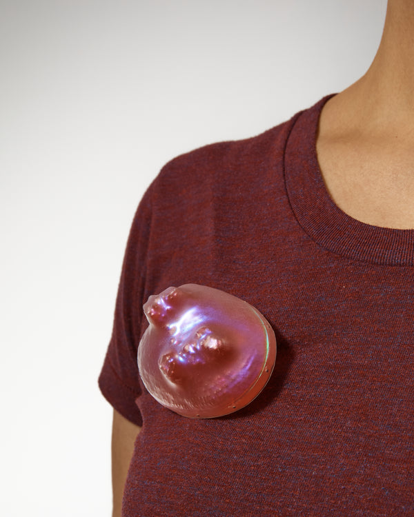 Katherine Hubble — 'Lustre Series' Shell Brooch in Red