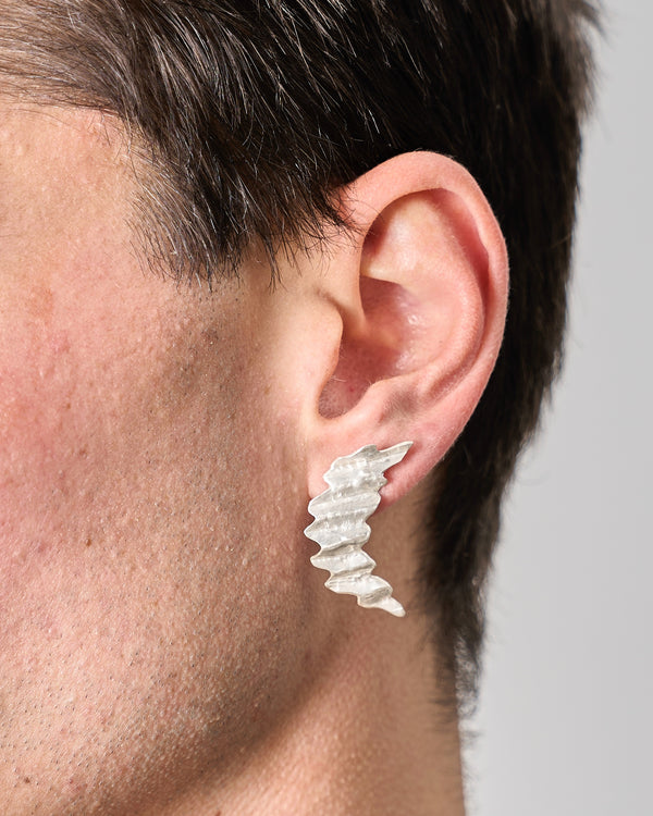 Emily O'Brien – 'Cheap as Chips' Earring in Silver