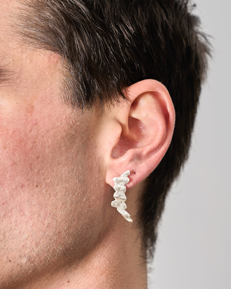 Emily O'Brien – 'Cheap as Chips' Earring in Silver