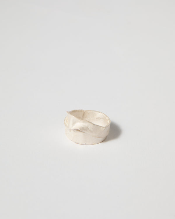 ZIPEI — 'Paper' Ring in Bleached Silver