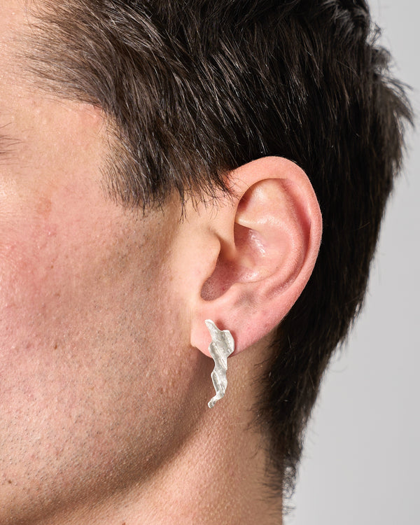 Emily O'Brien – 'Cheap as Chips' Earring in Silver