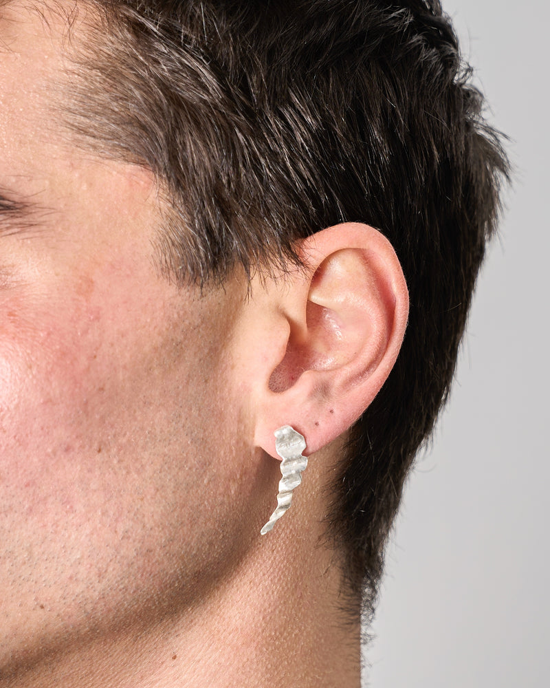 Emily O'Brien – 'Cheap as Chips' Earring in Silver