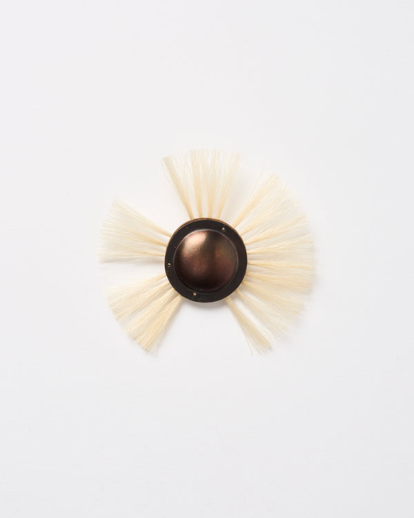 Anke Kindle – 'Kugelscrubber' Small Brooch in White