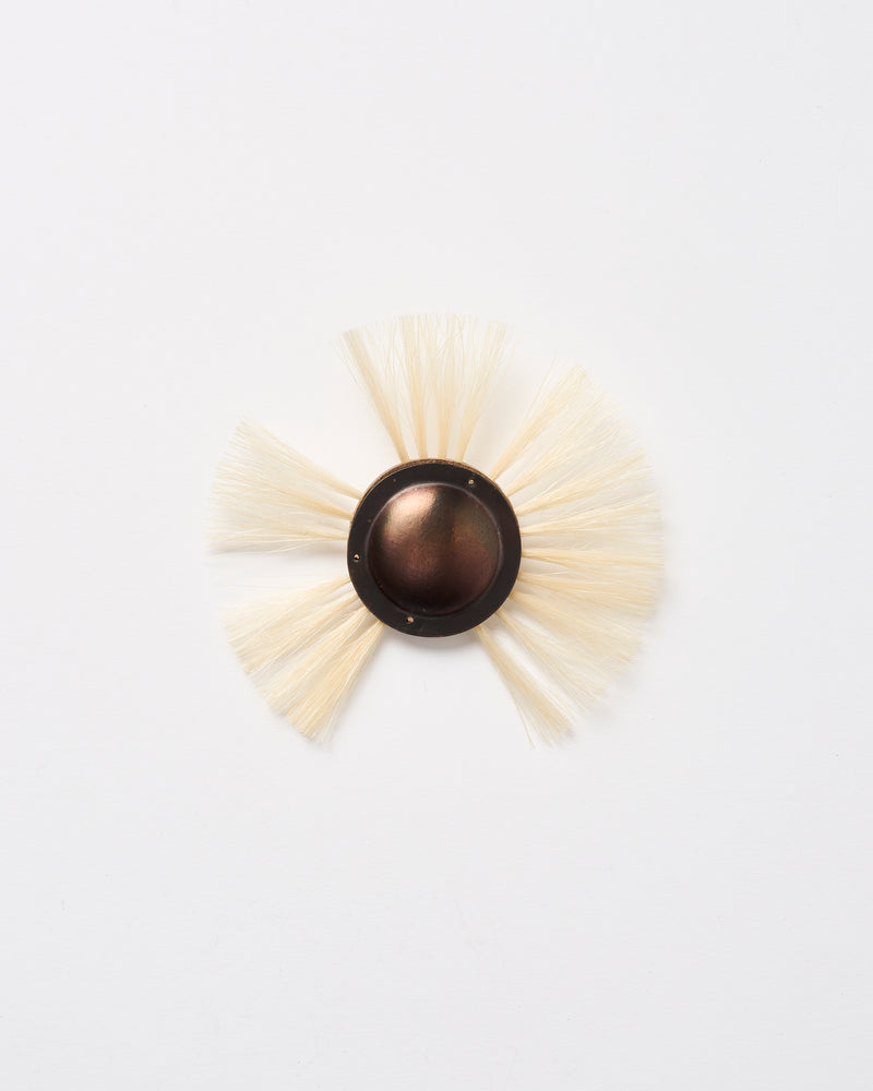 Anke Kindle – 'Kugelscrubber' Small Brooch in White