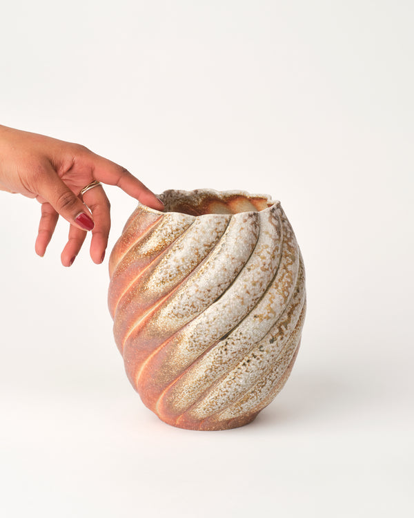 Terunobu Hirata — Wood Fired Open Twist Vase