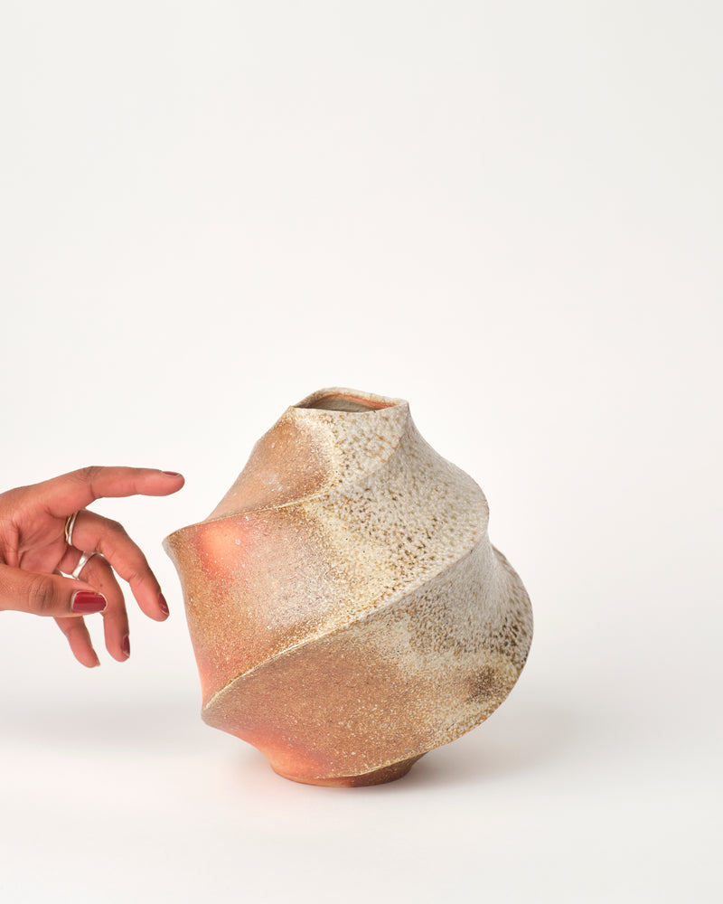 Terunobu Hirata — Wood Fired Twist Vase