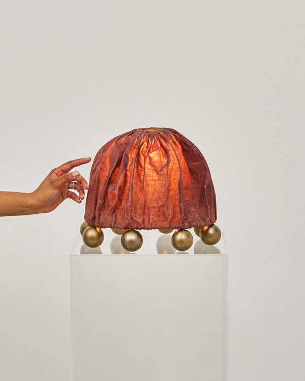 Studio Kaytar — 'Alter' Table Lamp' in Brass and Beeswax Linen Ceriops, 2024