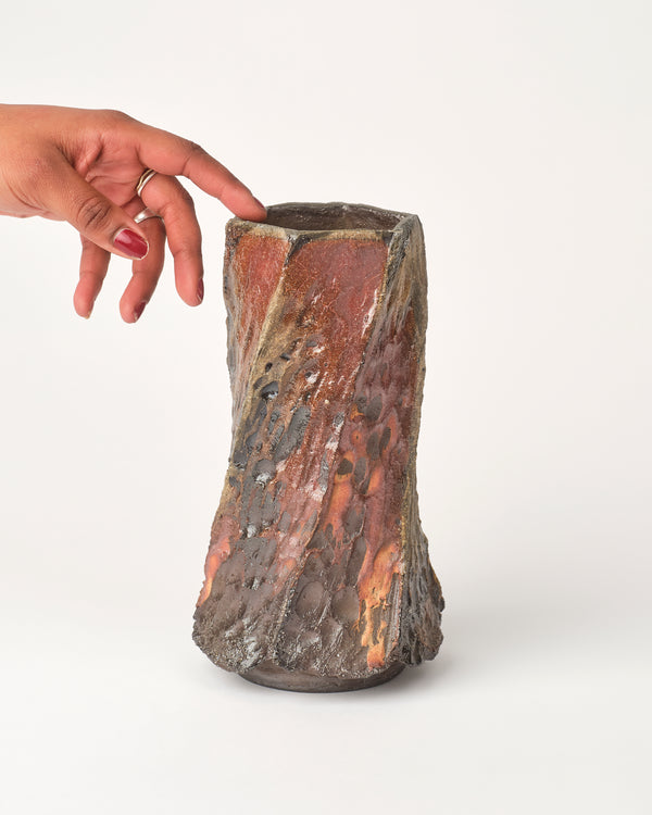 Terunobu Hirata — Wood Fired Tree Trunk Vase