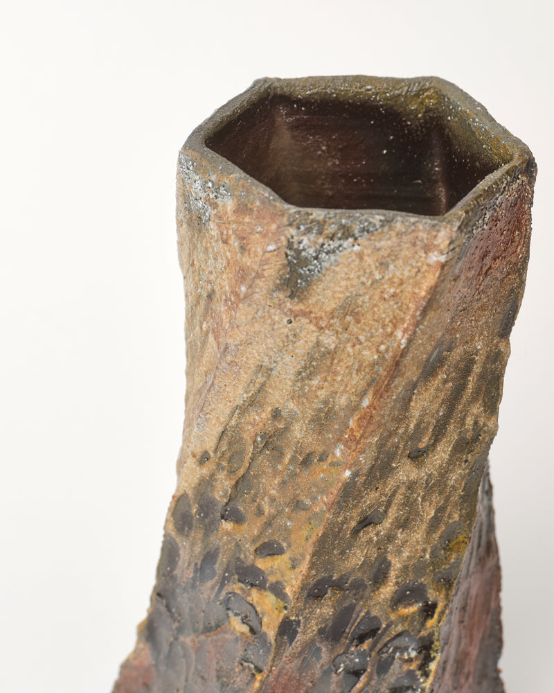 Terunobu Hirata — Wood Fired Tree Trunk Vase