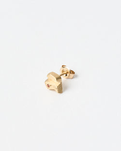 Lauren Trojkovic — 'Crystalline V' Stud in Gold with Sapphire