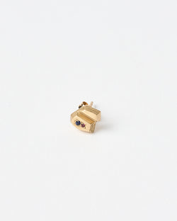 Lauren Trojkovic — 'Crystalline VI' Stud in Gold with Sapphires