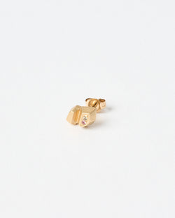 Lauren Trojkovic — 'Crystalline VII' Stud in Gold with Sapphires