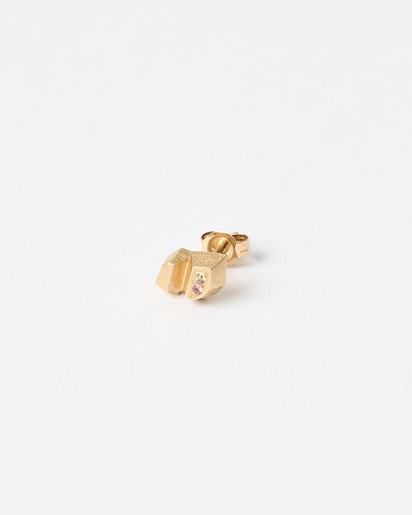 Lauren Trojkovic — 'Crystalline VII' Stud in Gold with Sapphires
