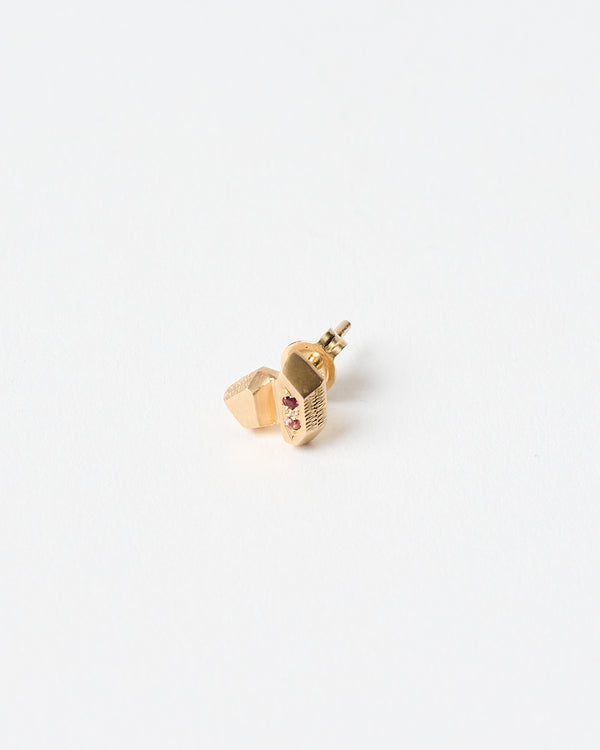 Lauren Trojkovic — 'Crystalline III' Stud in Gold with Sapphires